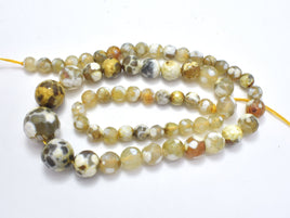 AGATE BEADS, 6-14MM GRADUATED FACETED ROUNG-RainbowBeads