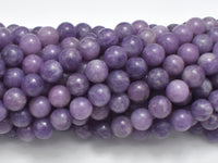 Lepidolite Beads, 8mm Round Beads-RainbowBeads