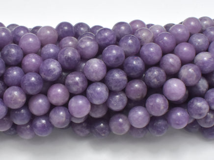 Lepidolite Beads, 8mm Round Beads-RainbowBeads