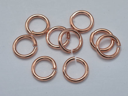 500pcs 4mm Open Jump Ring, 0.6mm (22gauge), Rose Gold Plated-RainbowBeads