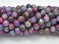 Agate Beads, Multi Color, 8mm Faceted Round-RainbowBeads