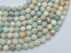 Mystic Coated Amazonite, 8mm (8.5mm) Faceted, AB Coated-RainbowBeads