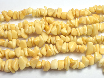 Yellow Jade 7-15mm Chips Beads, 34 Inch-RainbowBeads