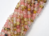 Fire Cherry Quartz Beads, Round, 6mm-RainbowBeads