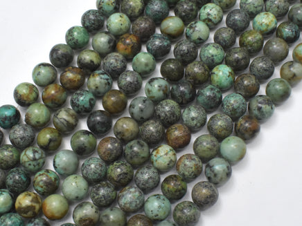 African Turquoise Beads, 8mm (8.6mm) Round-RainbowBeads