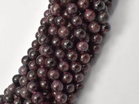 Red Garnet Beads, 7mm Round-RainbowBeads