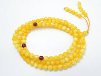 Amber Resin-Yellow, 6mm Round Beads, 23 Inch, Approx 108 beads-RainbowBeads