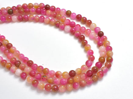 Jade - Multi Color, 4mm Round Beads-RainbowBeads