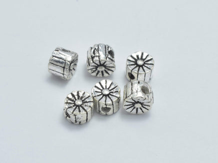 10pcs 925 Sterling Silver Beads-Antique Silver, 3.5x2.5mm Tube Beads-RainbowBeads