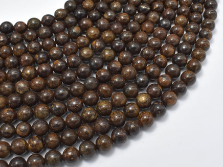 Bronzite Beads, Round, 6mm-RainbowBeads