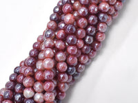 Mystic Coated Fire Agate- Red, 6mm Faceted-RainbowBeads