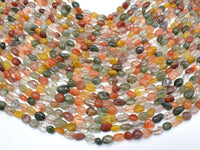 Mixed Rutilated Quartz, Approx 5x7mm Nugget Beads-RainbowBeads