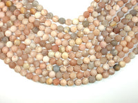 Matte Sunstone Beads, 8mm Round Beads-RainbowBeads