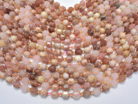 Sunstone Beads, 8mm Faceted Prism Double Point Cut-RainbowBeads