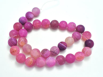 Frosted Matte Agate Beads, 12mm Round-RainbowBeads