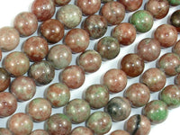 Red Green Garnet, 10mm Round Beads-RainbowBeads