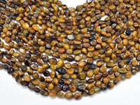 Tiger Eye, 6x8mm Nugget Beads, 15.5 Inch-RainbowBeads