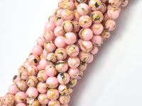 Shell Howlite-Pink, 6mm (6.5mm)-RainbowBeads