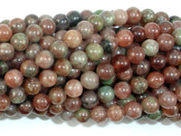 Red Green Garnet, 6mm Round Beads-RainbowBeads
