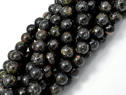 Flower Obsidian Beads, 8mm (8.3mm) Round Beads-RainbowBeads
