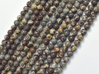 Astroite Jasper, 6mm (6.5mm), Round-RainbowBeads