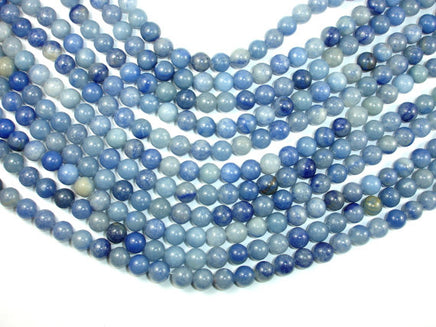 Blue Aventurine, 8mm (8.5 mm) Round Beads-RainbowBeads