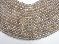 Gray Agate Beads, 6mm Faceted Round Beads-RainbowBeads