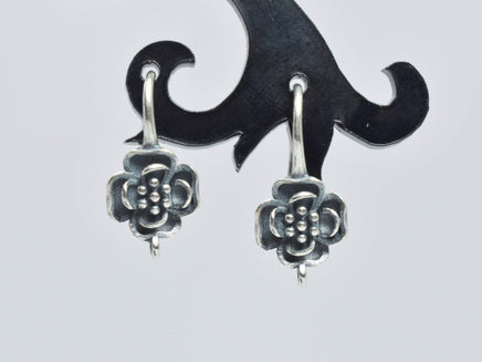 2pcs 925 Sterling Silver Earwire-Antique Silver, Earring Hook, Fishhook-RainbowBeads