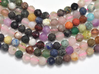 Mixed Stone, 4mm (4.2mm) Micro Faceted Round-RainbowBeads
