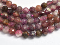 Tourmaline 4mm (4.3mm) Micro Faceted Round-RainbowBeads