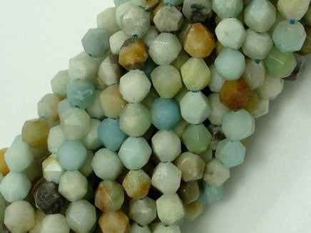 Amazonite Beads, 6mm Star Cut Faceted Round-RainbowBeads