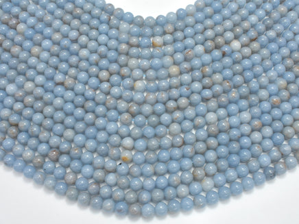 Angelite Beads, 6mm Round Beads-RainbowBeads