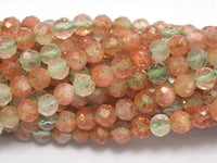 Arusha Sunstone 3.6mm Micro Faceted Round-RainbowBeads