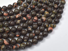 Plum Blossom Jade Beads, 8mm (8.7mm) Round-RainbowBeads