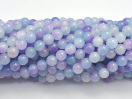 Jade - Blue & Purple 6mm Round-RainbowBeads