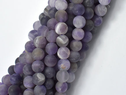 Matte Amethyst Beads, 8mm Round Beads-RainbowBeads