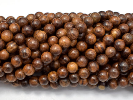 Black Rosewood Beads, 6mm Round Beads, 26 Inch-RainbowBeads