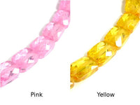 CZ beads, 6 x 8 mm Faceted Rectangle-RainbowBeads