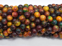 Malaysia Jade - Green & Yellow 8mm Round-RainbowBeads