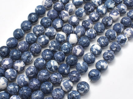 Rain Flower Stone Beads, Gray, 8mm Round Beads-RainbowBeads
