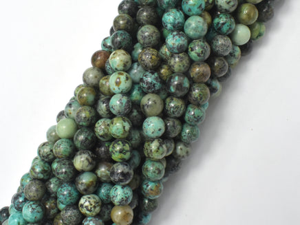 African Turquoise Beads, Round, 6mm (6.7mm)-RainbowBeads