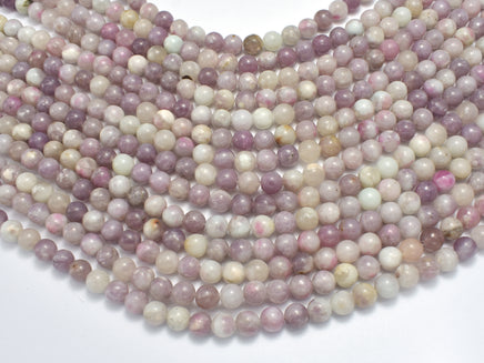 Lilac Jasper Beads, Pink Tourmaline Beads, 6mm Round Beads-RainbowBeads