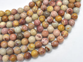 African Agate, 8mm, Round, 15.5 Inch-RainbowBeads