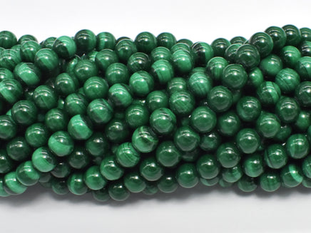 Natural Malachite Beads, 6mm Green Round Beads-RainbowBeads