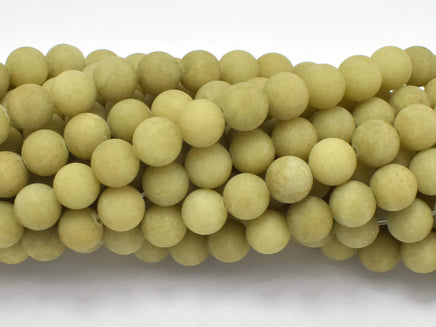 Matte Jade Beads, Olive Green, 8mm (8.4mm)-RainbowBeads