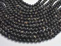 Shell Howlite-Black, 8mm (8.5mm)-RainbowBeads