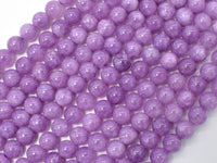 Malaysia Jade Beads- Lilac, 6mm (6.4mm) Round Beads-RainbowBeads