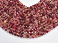 Jade - Red White 7.8mm Round-RainbowBeads