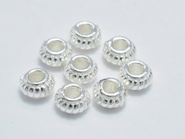 8pcs 925 Sterling Silver Beads, 4.5x2.8mm Rondelle Beads-RainbowBeads