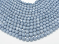 Jade Beads, Gray, Faceted Round, 8mm-RainbowBeads
